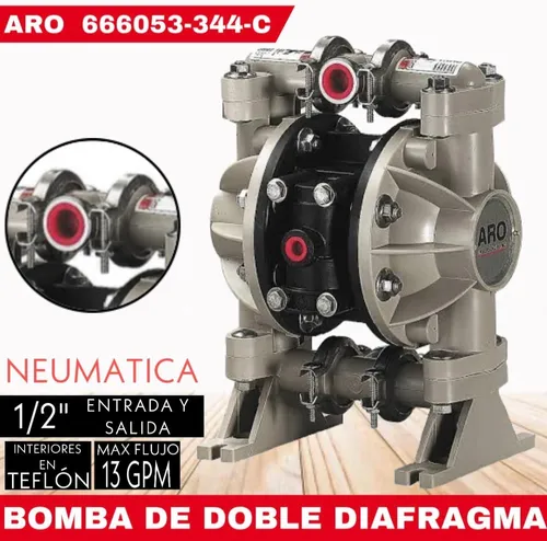 Bomba Neumática De Doble Diafragma Aro De 1/2 666053-344-c